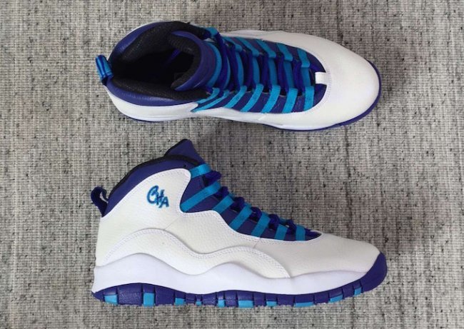 Running weapon Cheap Air Jordan 10 Shoes Retro Women White/Purple/Blue - Click Image to Close